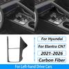 Для Hyundai Elantra CN7 2021-2026 Набор панелей для центральной консоли, рычага переключения передач, CD, AC, стеклоподъемников из углеродного волокна, наклейка, аксессуары для автомобиля