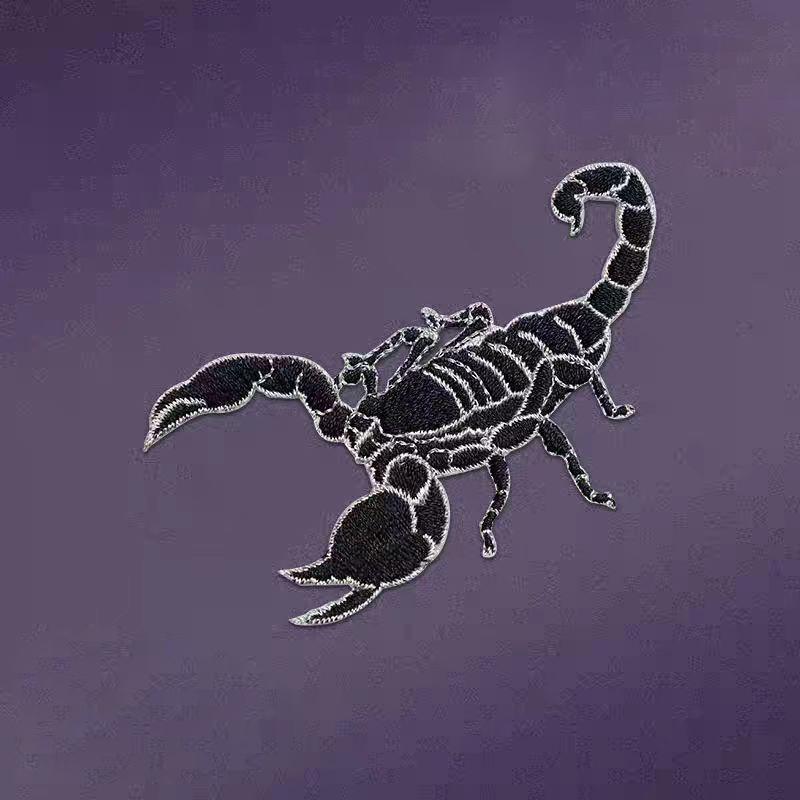 4 шт. нашивки с вышивкой животных, паук, скорпион, летучая мышь, пришивные нашивки, аппликации, сделай сам, для ремонта дыр, украшение одежды