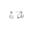 Boucles D'oreilles Luxenter En Argent 925 Avec Perle Blanche Finition En Rhodiée - Altul