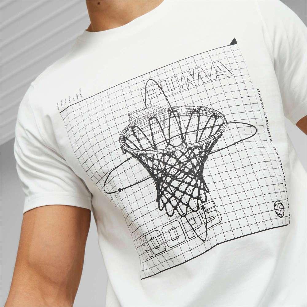 Puma Спортивная футболка с коротким рукавом и принтом, мужская белая 538572-01