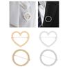 Elegant Safety Cardigan Clasp Round/Heart Shaped Brooch Smooth Alloy Badge Accessory for Women Clothing Accessories