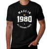 Made In 1980 All Original Parts T-Shirt Anime T Shirts Oversize T Shirt Man Luxury Mens Graphic T Shirts T-Shirt