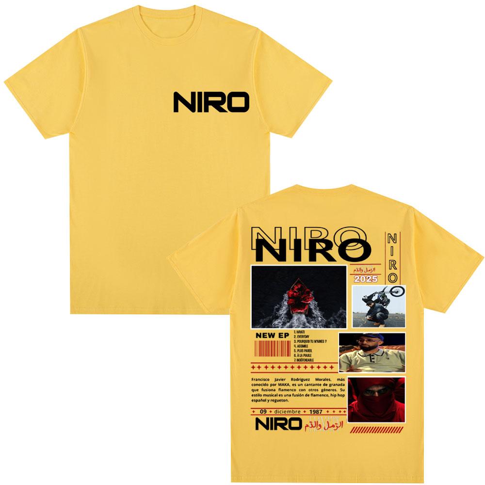 Limted Rapper Niro Hayati Music Album Tshirt Men Women Fashion Harajuku Hip Hop Vintage T-shirts Oversized Casual Cotton T-Shirt