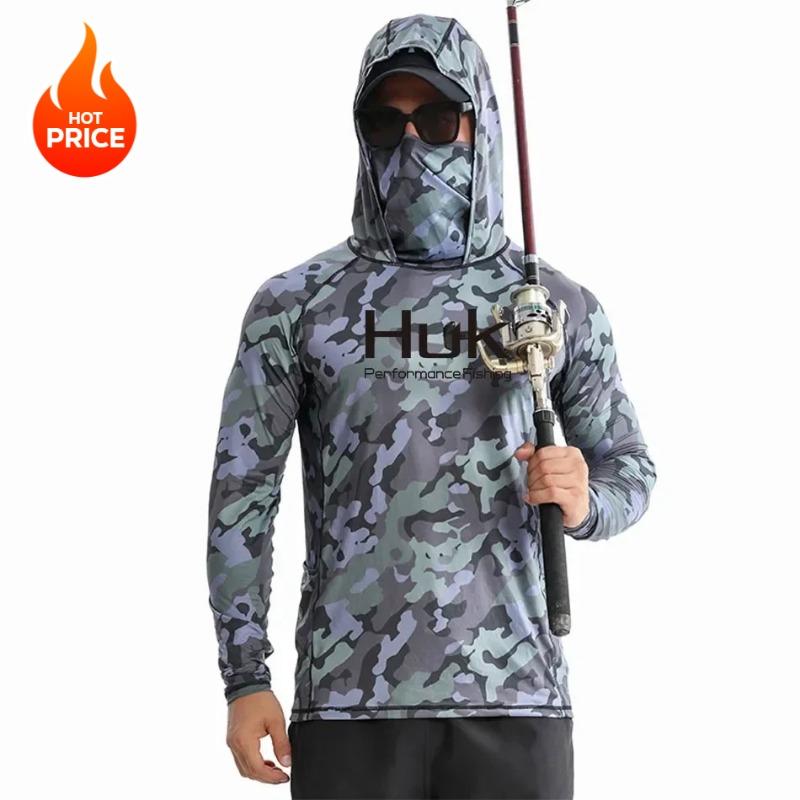 HUK 2023 A Fishing Clothing Long Sleeve XS-5XL Fishing Shirts Summer Quick-Drying Breathable Anti-UV Sun Protection T Shirt