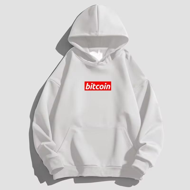 Мужская толстовка Bitcoin Спортивный повседневный свитер Мужская весенне-осенняя мода Большой однотонный топ для пары Stranger Things Funko