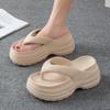 Thick Bottom Eva Women's Flip Flops 2025 Summer Beach Chunky Platform Sandals Women Lightweight Non Slip Clip Toe Wedge Slippers