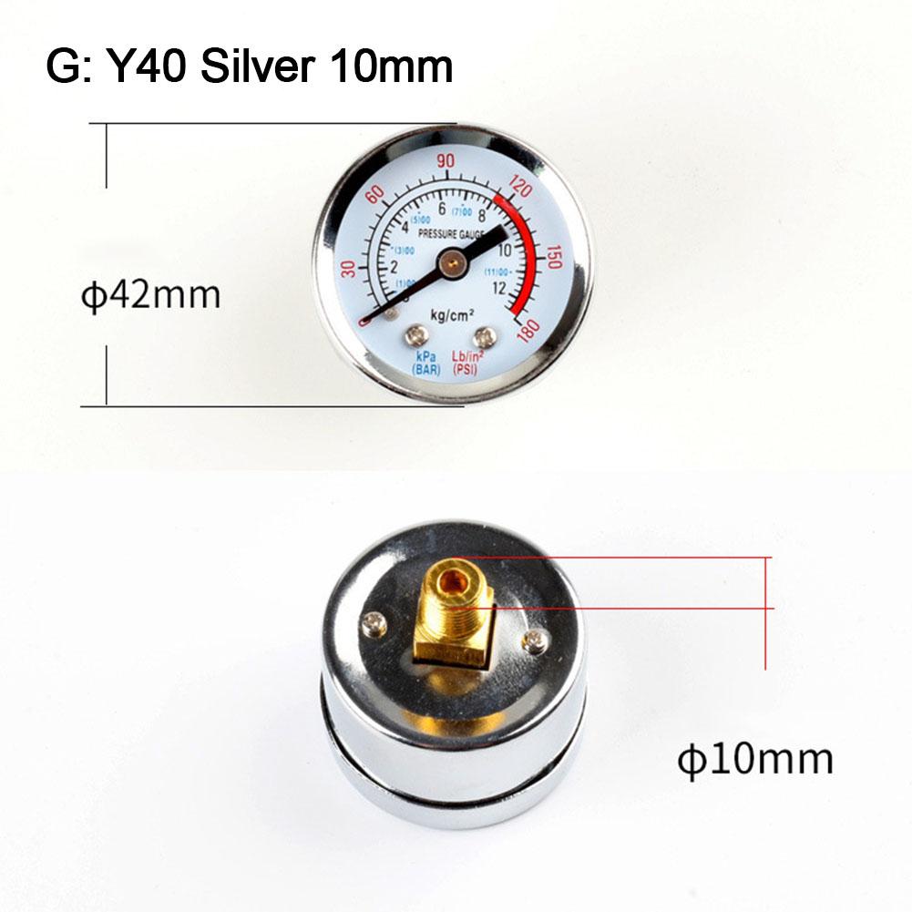 1pc Pressure Gauge For Air Compressor Power Tools Replacement Accessories Y40 Y50 0-180PSI Water Liquids Meter Pressure Gauge