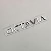 JBIW9 3D ABS Chrome Black Logo Octavia Emblem Letters Car Rear Trunk Sticker For Skoda Octavia 1 2 3 4 MK3 MK4 MK5 RS VRS Accessories