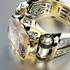 Кольцо унисекс, винтажное, готическое, роскошное, блестящие стразы, гальваническое украшение, подарки для мужчин и женщин, кубический цирконий