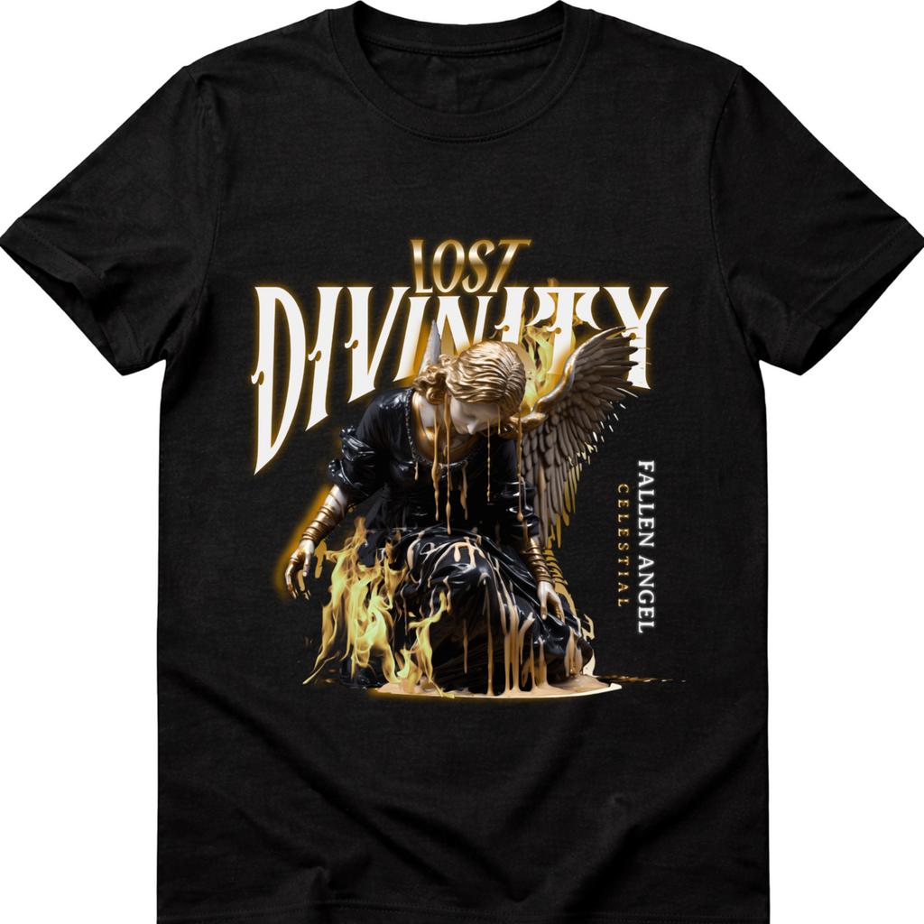 Lost Divinity Fallen Angel TShirt Gothic Aesthetic Streetwear Unisex Tee