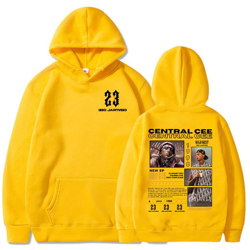 Central Cee CAN'T RUSH GREATNESS Печатные толстовки с капюшоном с длинным рукавом Пуловеры с капюшоном Уличная одежда Рэпер Печатная модная одежда Унисекс