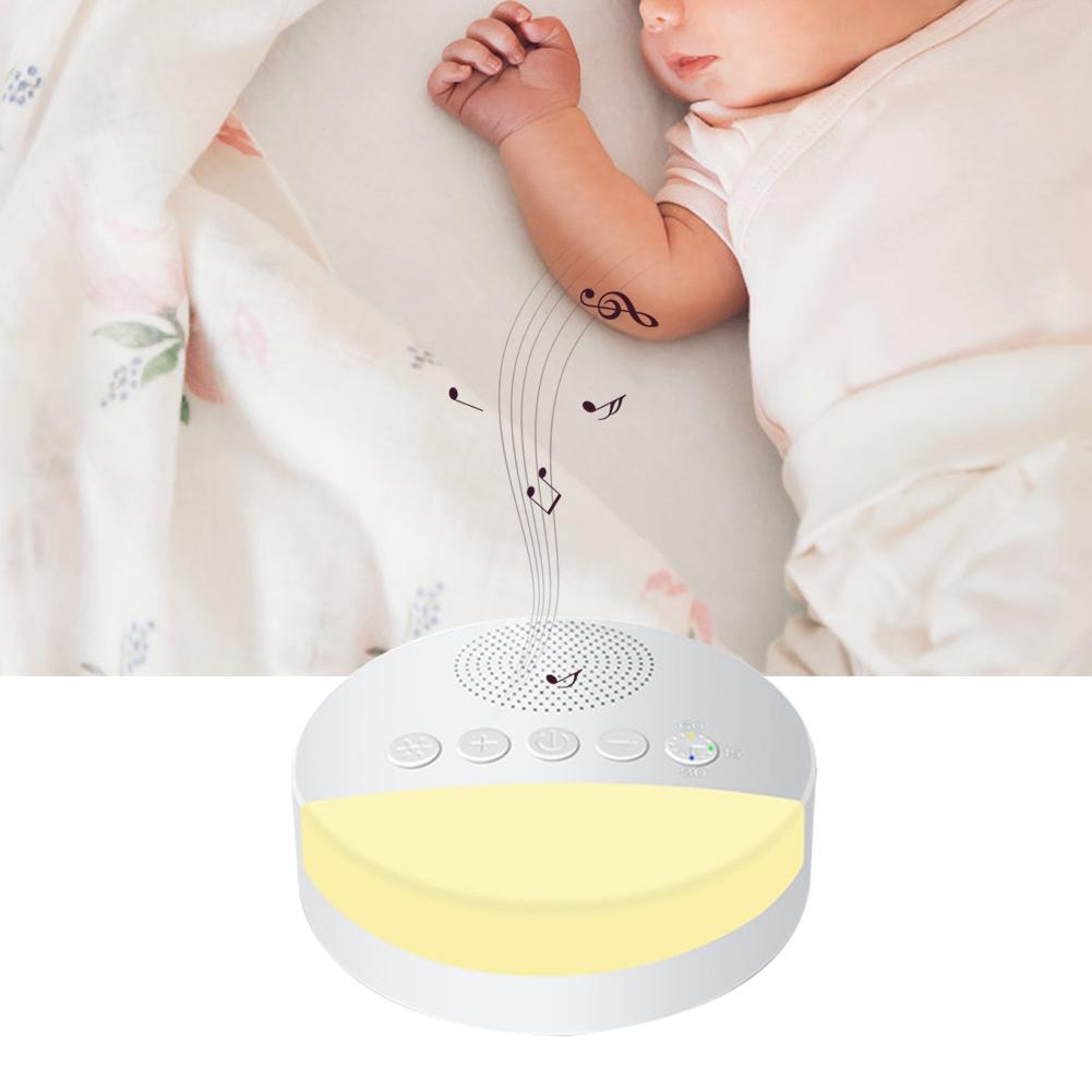 White Noise Sleep Instrument Portable Aid Breathing Night Light for Kid Baby USB Charging