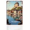 HD Tin Sign Vintage World Travel City Wall Decor  Retro Rome Paris Dubai Miami Travel Poster Art Metal Tin Sign for Travel Love