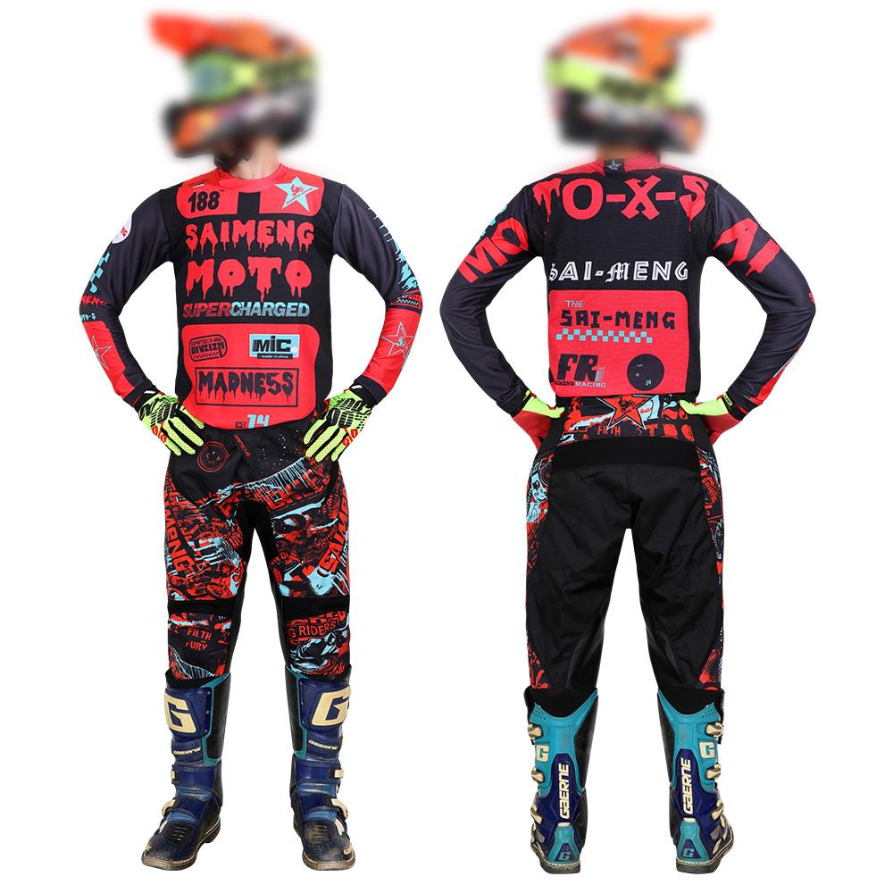 Комплекты трикотажа и брюк для мотокросса, гоночный костюм, комплект гонщика, комплект внедорожного MX Enduro MOTO, мужские комплекты, женские комплекты для горных мотоциклов для скоростного спуска