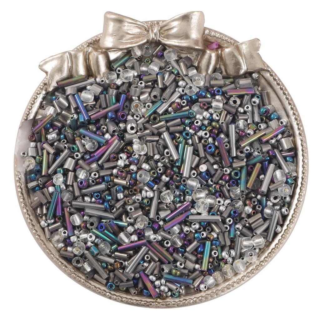 15000pcs Mixed Shapes Sizes Glass Seed Beads Multi Colors Round Bugle Glass Bead For DIY Jewellery Craf Making Garment Beading Embroidery Accessories