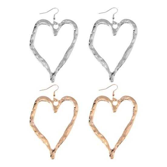 1 Pair Love Earrings Retro Exaggerated Style Polished Zinc Alloy Hook Earrings Party Club Cosplay Hanging Earrings Ear Jewelry