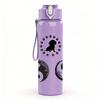 1PC Paw Yin Yang Symbol Graphic,750ml Color Plastic Sports Water Bottle,Leakproof Flip Straw Lid,Suitable for Sports Office Home Use