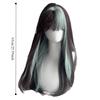 Cosplay Ombre Mint Green Brown Hair Fluffy Long Straight Wig with Bangs  Halloween