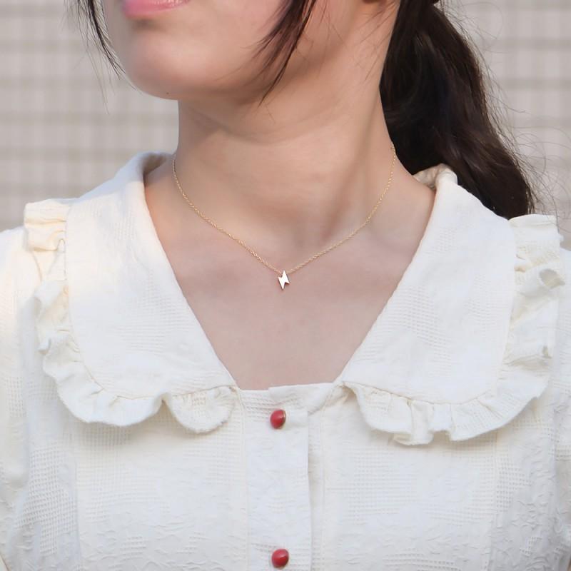 Mini Lightning Necklace Women Minimalist Fashion Collarbone Chain