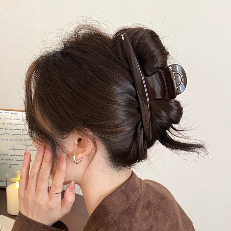 Elegant Solid 14CM Large Hair Claw for Women Hair Ornament Long Thick Hair Hold Headband Claw Clip Hair Clip Hair Accessories