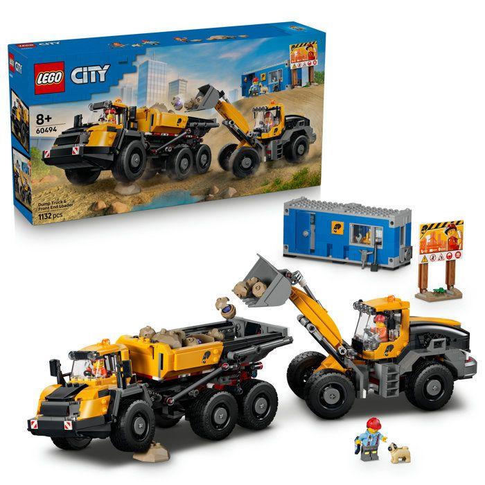 LEGO City 60494 Le Camion-Benne et la Chargeuse Frontale - Jeu pour Garçon ou Fille 8 ans
