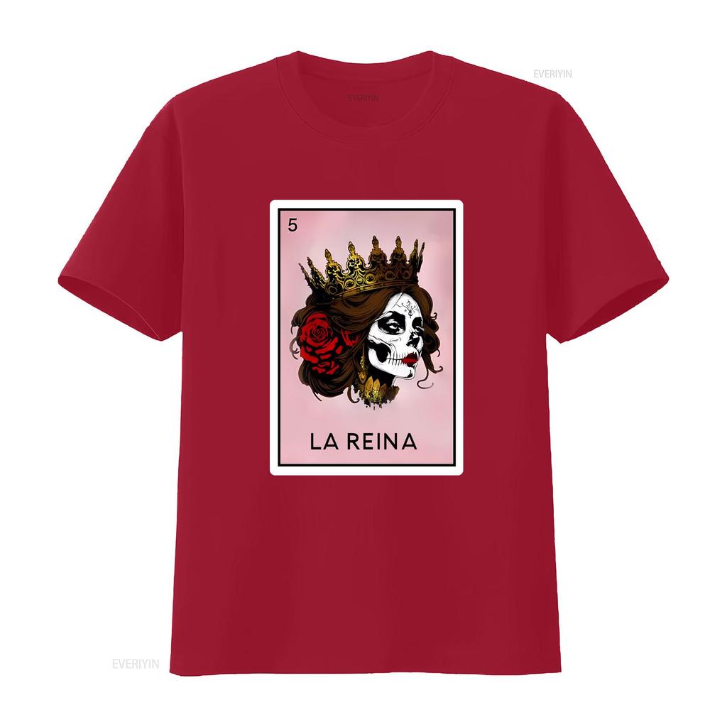 Футболка La Reina Loteria ко Дню Матери для мексиканской мамы латиноамериканской королевы вечеринки винтажная стираная дизайнерская одежда мода дышащая