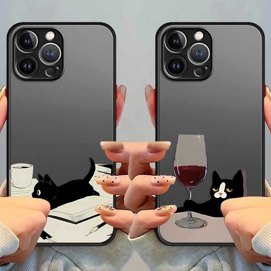 Чехол задняя крышка для телефона Funda для iPhone 17 Pro Max 15 7 8 SE 12 16 Plus XS XR 11 14 13 Mini Air Милый кот
