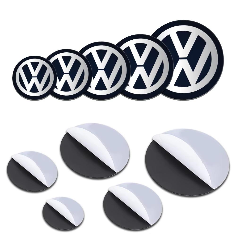 For Volkswagen VW 4Pcs Car Wheel Center Hub Caps Wheel Cover Sticker Badge For Volkswagen GTI Golf Polo 6 7 Passat VW CC Tiguan T-ROC Jetta TaigoNO3