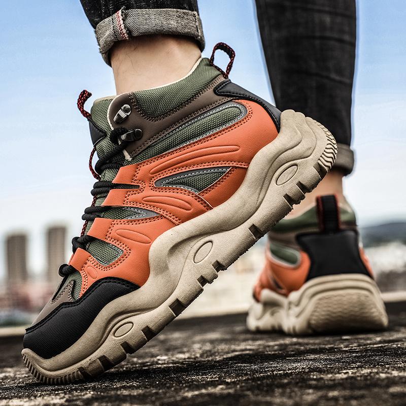 2024 Ретро мужские высокие кроссовки Толстая подошва дышащие кроссовки на платформе Мужская повседневная спортивная обувь Дизайнерские массивные кроссовки для мужчин