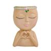 Цветочный горшок в виде лица в стиле Love Girl Head Plant Pot Small Lady Face Planter для суккулентных комнатных и уличных растений, центральный элемент рабочего стола для домашней жизни