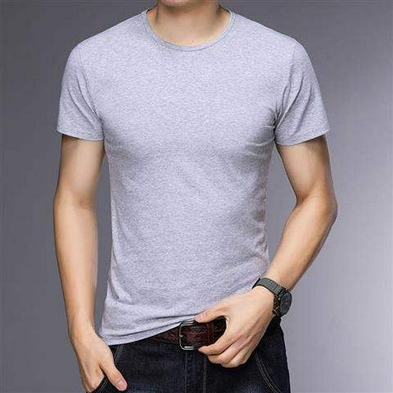 Men's Slim Fit V-Neck Short Sleeve T-Shirt - Solid Color, Trendy Innerwear, White