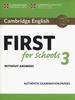 Книга Cambridge English First for Schools 3 Student's Book Without Answers