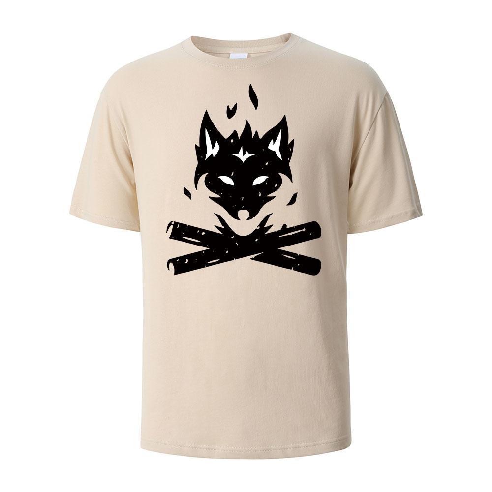 Футболка с принтом Black Fox Streetwear для мужчин, 100% хлопок, летние дышащие топы с короткими рукавами, футболки большого размера с круглым вырезом