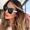 New Fashion Irregular Square Sunglasses Retro Modern Wide Legged Cat Eye Sunglasses UV Protection Glasses