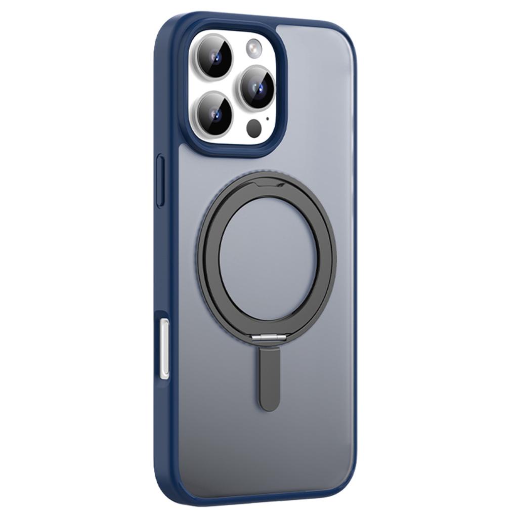 MUTURAL For iPhone 16 Pro Case Compatible with MagSafe Ring Kickstand PC+TPU Back Cover