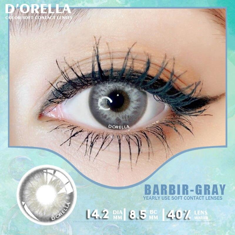 D'ORELLA 1 пара (2 шт.) натуральных цветных контактных линз для глаз, косметические контактные линзы, цветные контакты для глаз