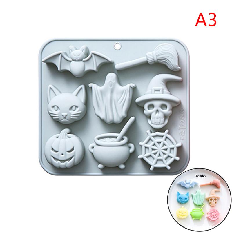 Силиконовые формы для Хэллоуина - Дизайны: Призрак/Тыква/Летучая мышь | Для выпечки шоколада, тортов, печенья и изготовления мыла