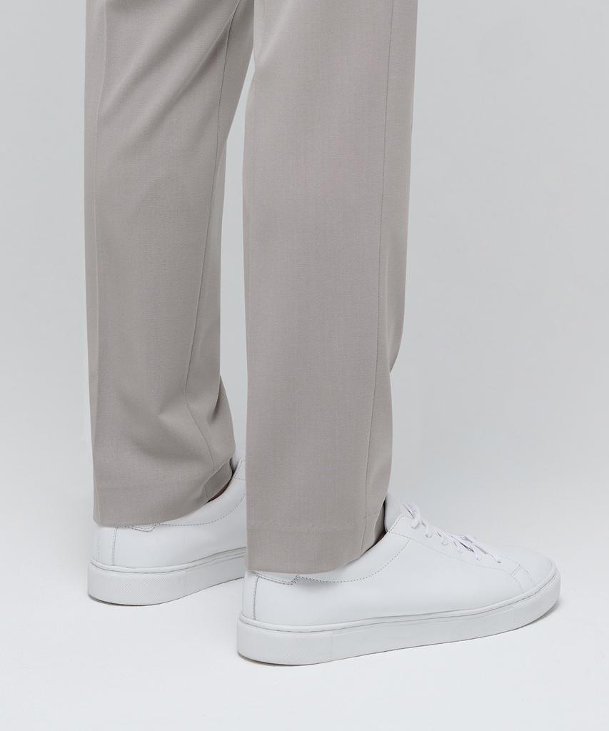 MUSINSA STANDARD Lightweight Tapered Hidden Elastic Waist Length Slacks [Light Beige]
