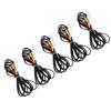 5pcs Clip Electrode Wire Professional Black Electrode Lead Wires for TENS Massager Therapeutic Machine