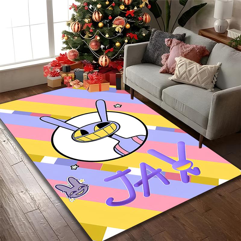 1pc Digital Printed Chair Rug for Home Office Use, The Amazing Digital Circus Carpet Appropriate for All Seasons, Soft Area Carpet