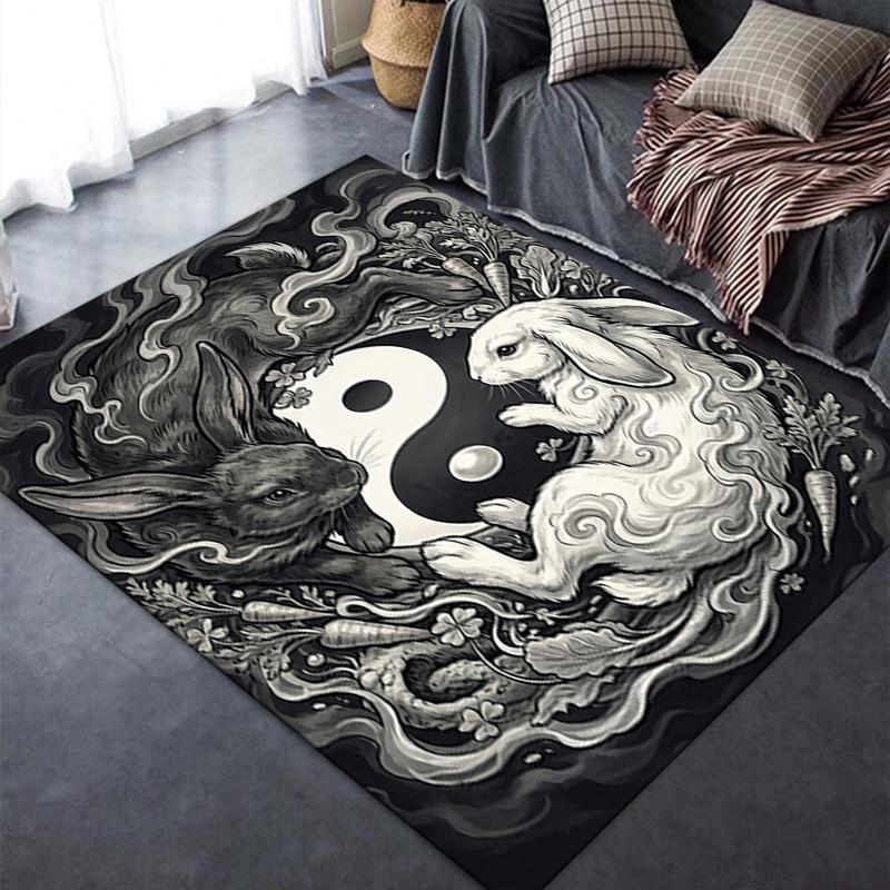 2025 New Tai Chi Animals Carpet Rug for Living Room Bedroom Home Sofa Decoration,Kids play Non-slip Floor Mat107