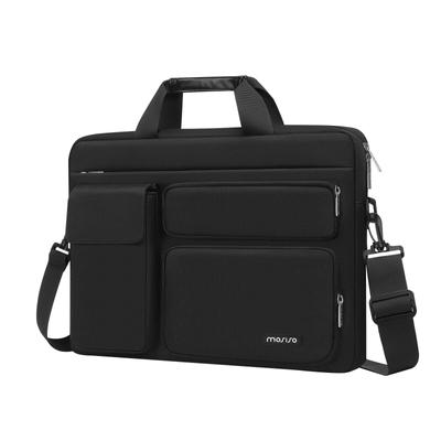 Сумка через плечо для ноутбука, совместимая с MacBook Pro 16 дюймов M4 M3 M2 Ноутбук 2 приподнятых кармана 1 карман с клапаном 1 горизонтальный фиксированный карман