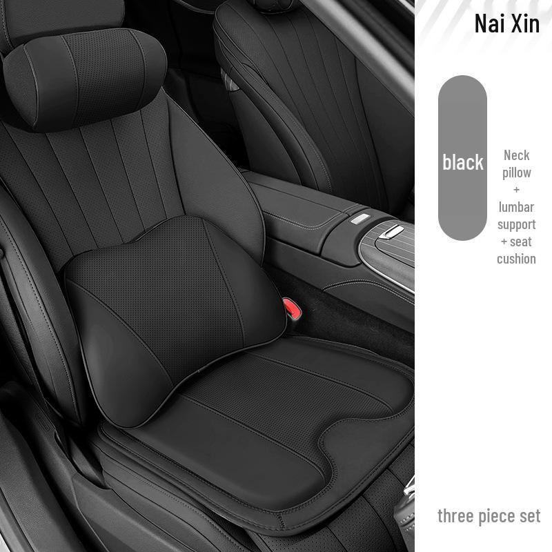 Blue Electric E5 PLUS Car Headrest and Lumbar Support Cushion for Neck and Back Comfort