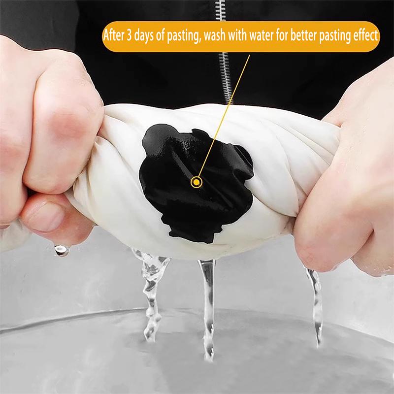 Универсальная черная самоклеящаяся тканевая заплатка для ремонта (2 шт) – Моментальный ремонт без порезов для пуховиков и пальто