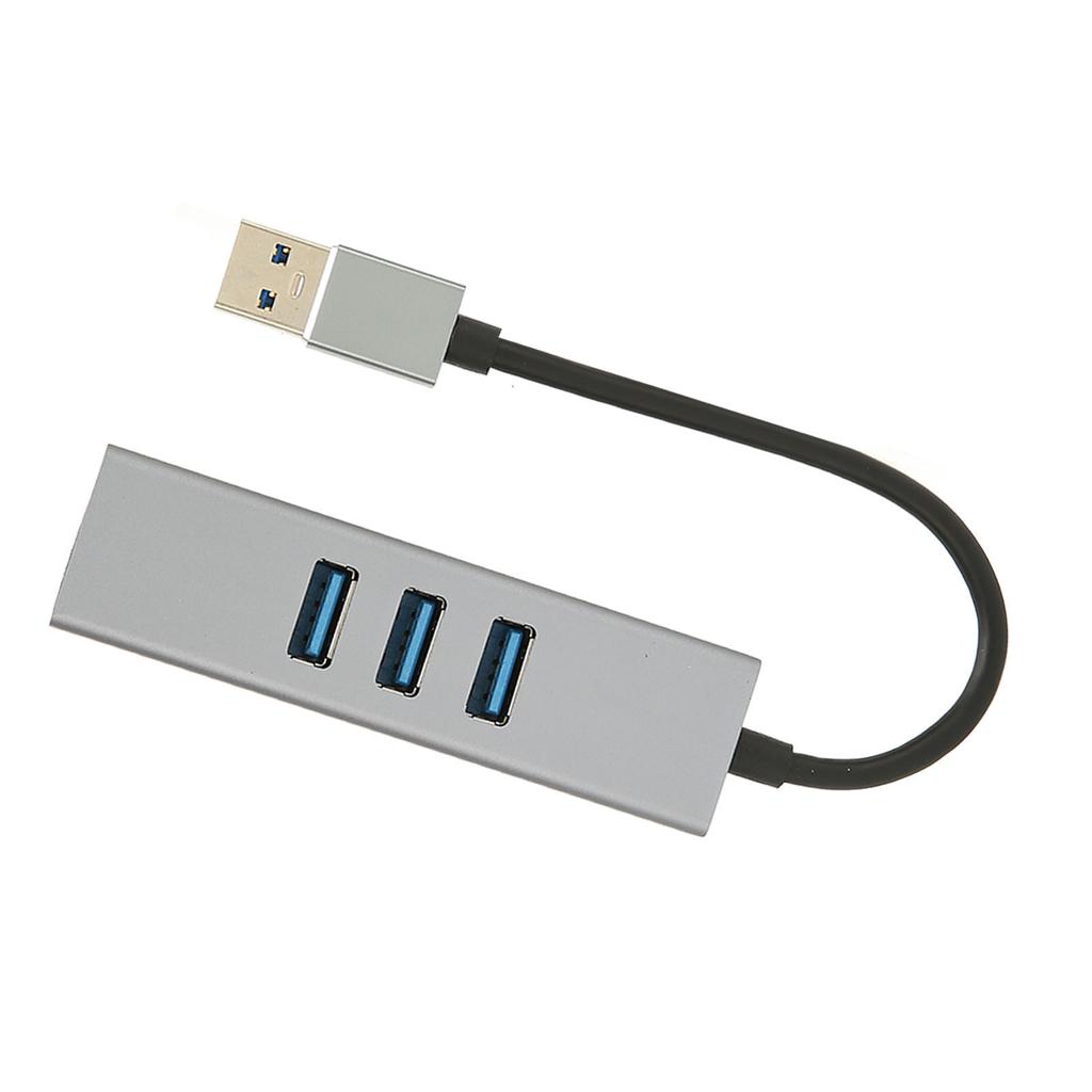 4-портовый USB3.0 хаб многопортовый Plug and Play 5 Гбит/с высокоскоростной USB3.0 к RJ45 сетевой адаптер USB док-станция серебристый