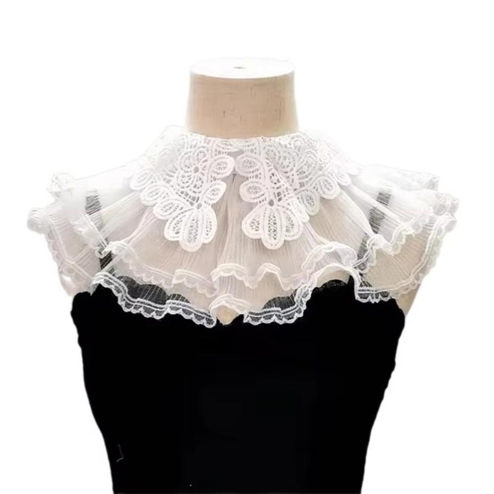 Half Shirt Style Women False Collar Lace Up Detachable Collar Vintage Collar Neckwear Sweater