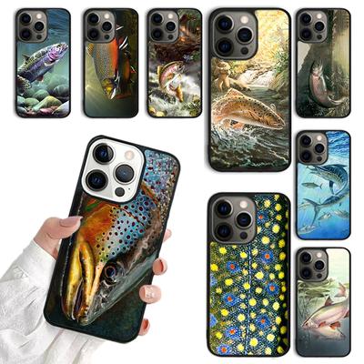 Чехол для телефона с изображением форели для iPhone 17 Air 16 15 14 13 12 Pro Max Plus Max Защитный корпус coque