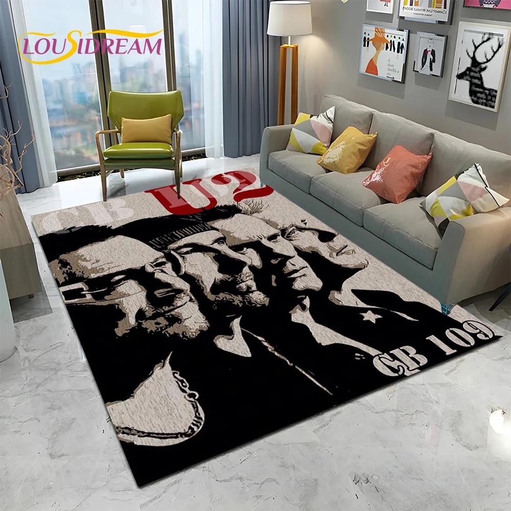 3D Печать U2 Rock Bang Bono Ковер, Ковер для Гостиной Детской Спальни Дивана Придверный Коврик Декор, Детский Нескользящий Коврик для Пола