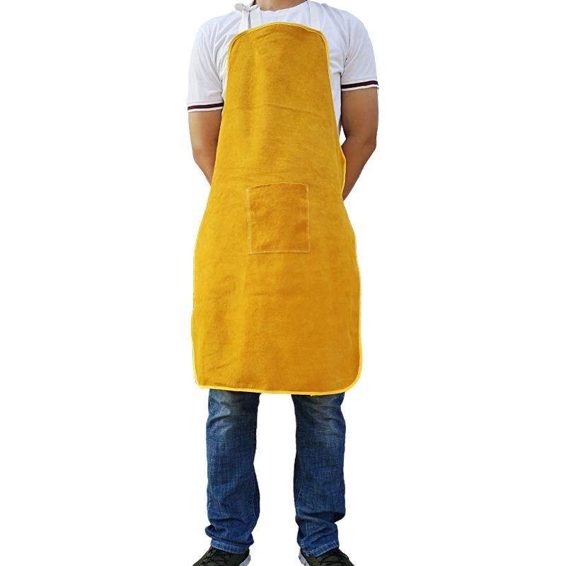 Сварочный фартук из коровьей кожи - Теплоизоляционный, Защищающий от ожогов, Жаростойкий Защитная рабочая одежда.