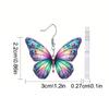 1 пара простых, свежих, темпераментных акриловых плоских персонализированных сережек-бабочек, сделай сам, украшение